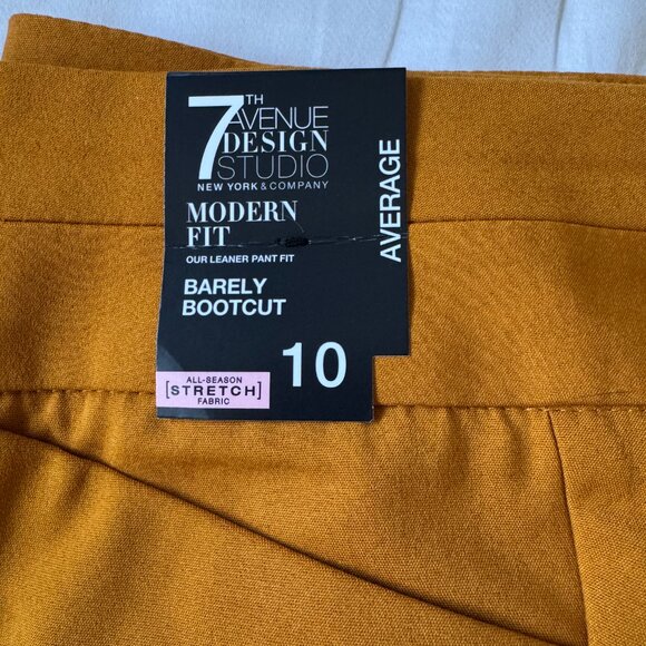 New York & Company Mustard Boot Cut Pants - Picture 2 of 11